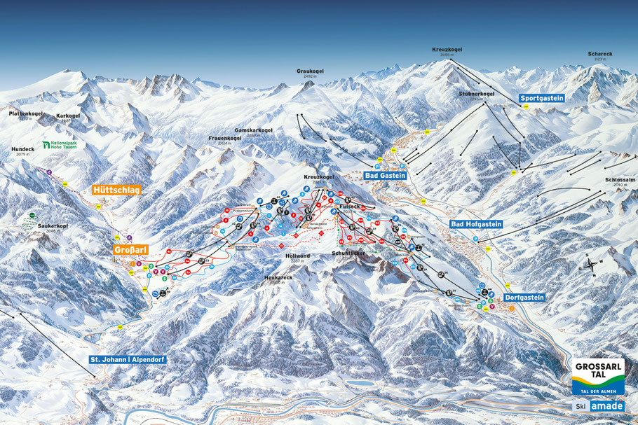 Skischaukel Großarltal-Dorfgastein in Ski amadé