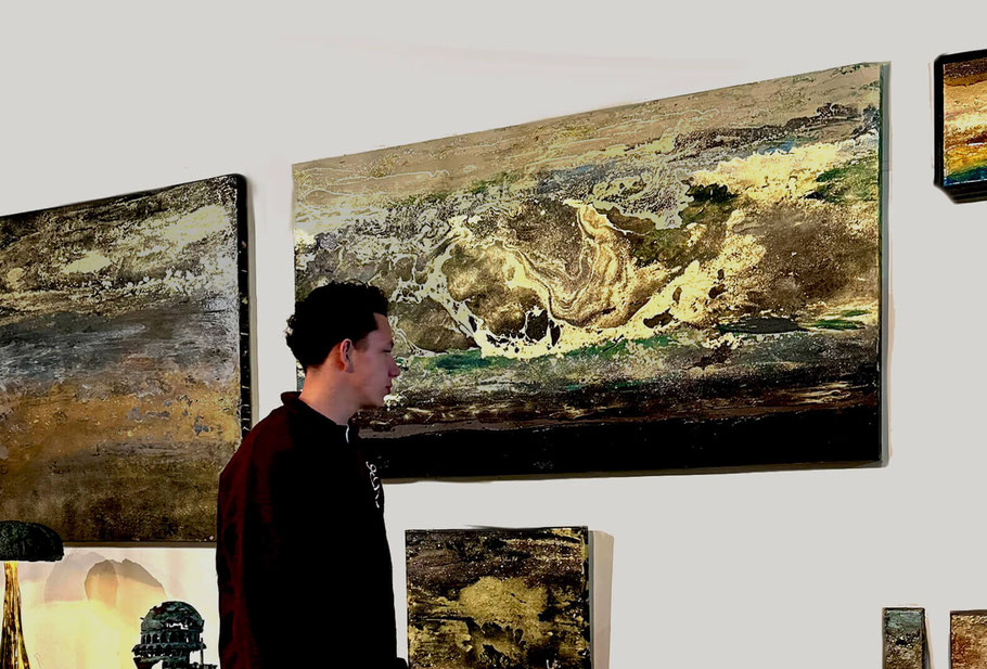 Photo: Black Pearl, mixed media on canvas, 180x100 cm