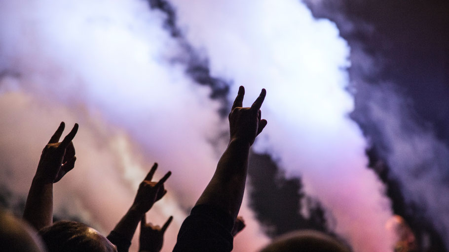Fans bei einem Heavy Metal-Konzert. Bild von Luuk Wouters auf Unsplash. 