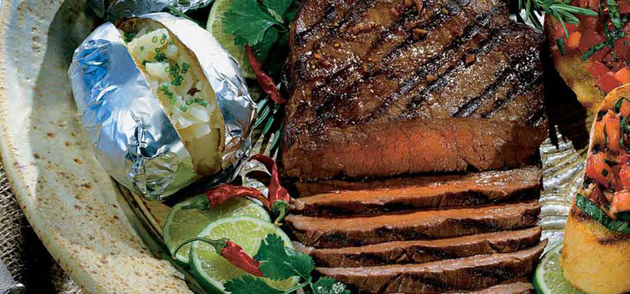 Mariniertes Flanksteak