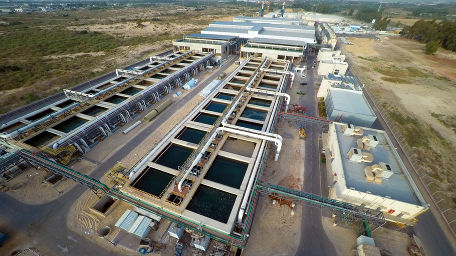 An overhead view of Israel’s Sorek Desalination Plant, the largest of its kind in the world (Photo courtesy of IDE Technologies)