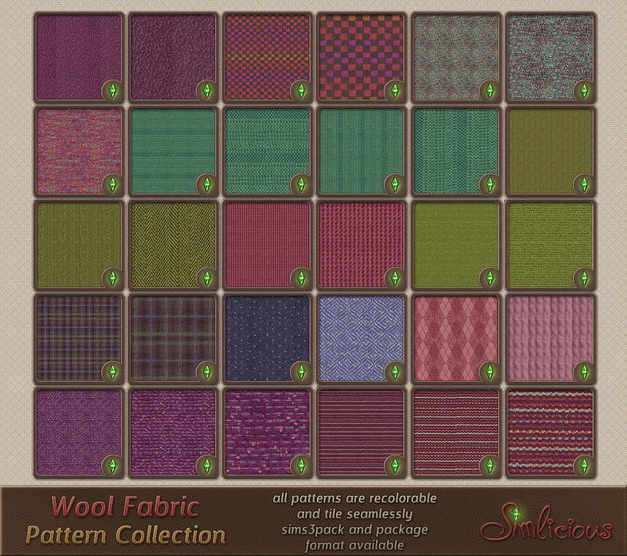 Wool Fabric Pattern Collection