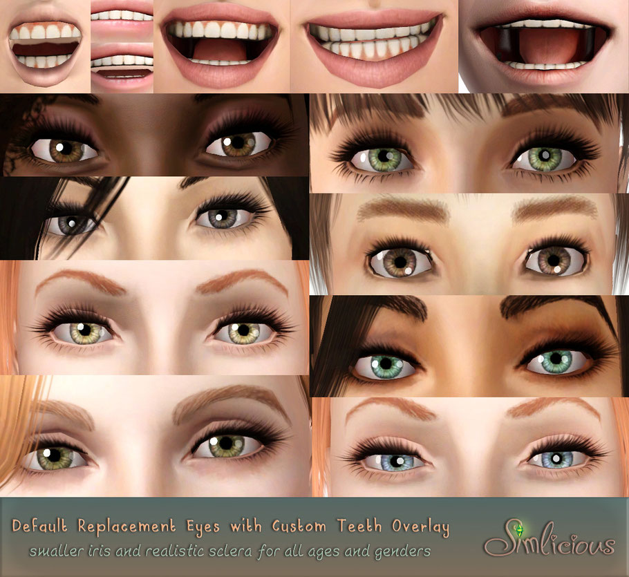 Click to get to the download page of the Radiant Eyes Default replacement TS3 CC