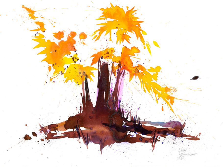 Herbsttage 008 | Aquarell auf Papier | 45,5 x 61 cm