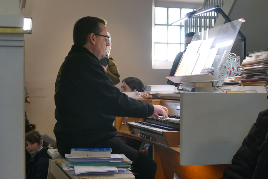 Viel zu tun gab es für Kantor Michael Schmult .....