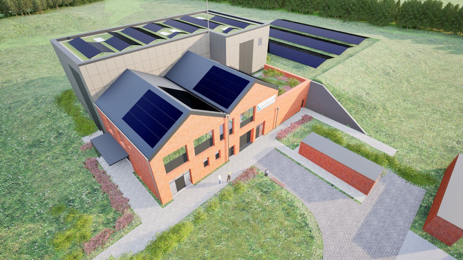 So wird das neue Wasserwerk direkt neben der alten Anlage aussehen