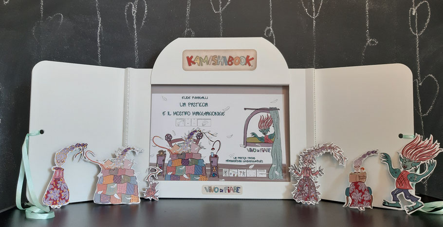 Kamishibai Nonna  leggenda Albania nonni mostro  libri racconti valigia vendita teatrino burattino caa comunicazione aumentativa e alternativa teatro delle ombre audiolibro cos'è