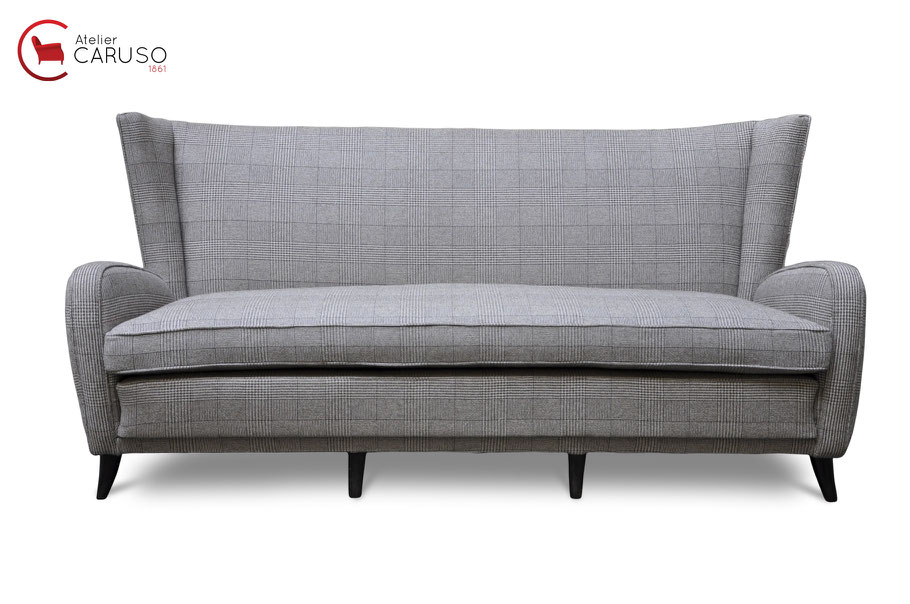 Gallery poltrone rifatte italian vintage sofa Divano anni 60 rosso