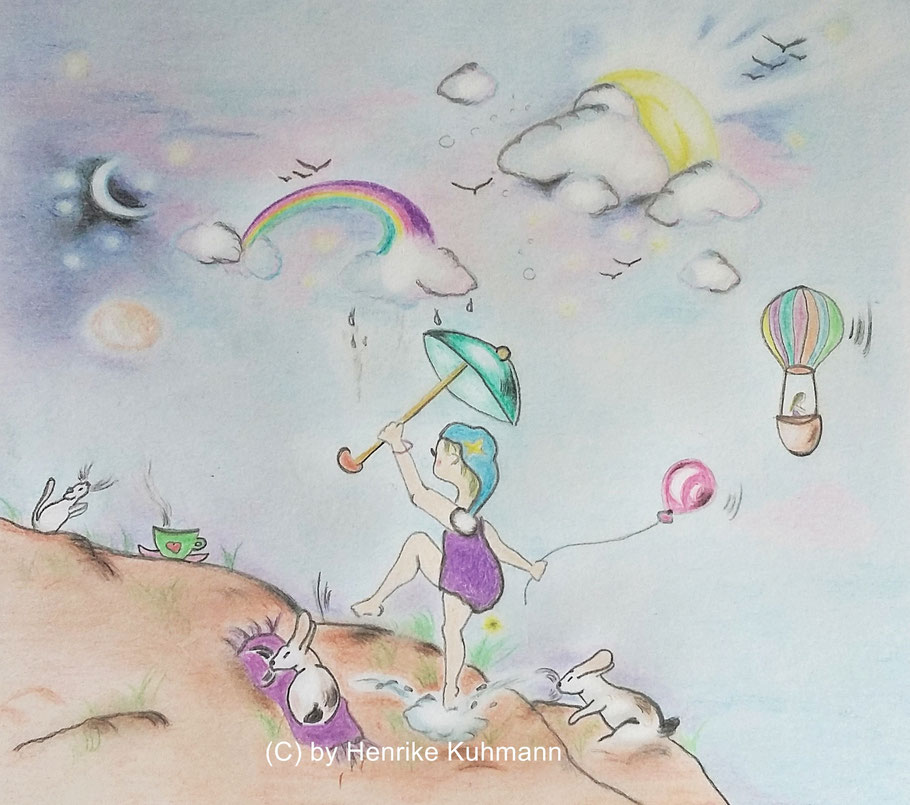 Kinderbuch Illustration über Freude