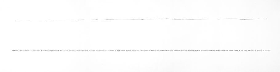 [ Ideas que convergen ]  Parte 2 de díptico. Lápiz y carbón sobre papel. 35 x 100 cm.