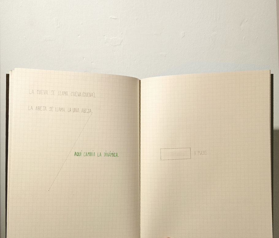 [ Cuaderno de ideas ] Grafito y lápices de color sobre cuaderno. Detalle. (2023)