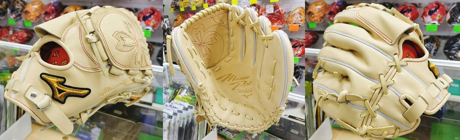 ミズノプロ硬式オーダーグラブ　石川雅規モデル　コネクトバック　ブロンド