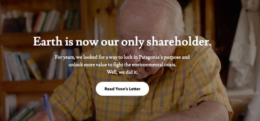 Patagonia savetheplanet Yvon Chouinard