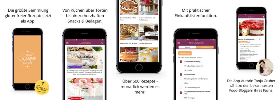 glutenfreie Rezepte nun als App verfügbar, von Tanja Gruber über den App-Verlag eat app live 