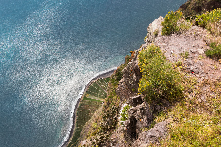 Hoogst klif van Europa De Cabo Giråo op Madeira