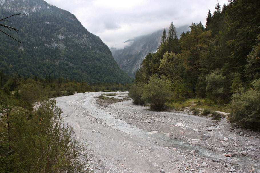 Von der Haltestelle St. Bartholomä am Königssee führt ein Wanderweg zum Fuß der Ostwand des Watzmanns. (c) Salomé Weber