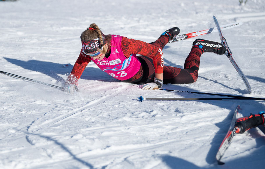 Siri Wigger contente de finir sa course. © OIS/Joel Marklund