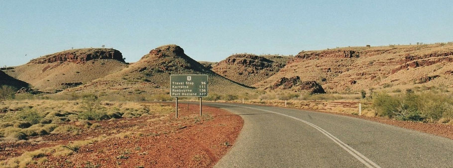 Am North West Coastal Highway in Westaustralien