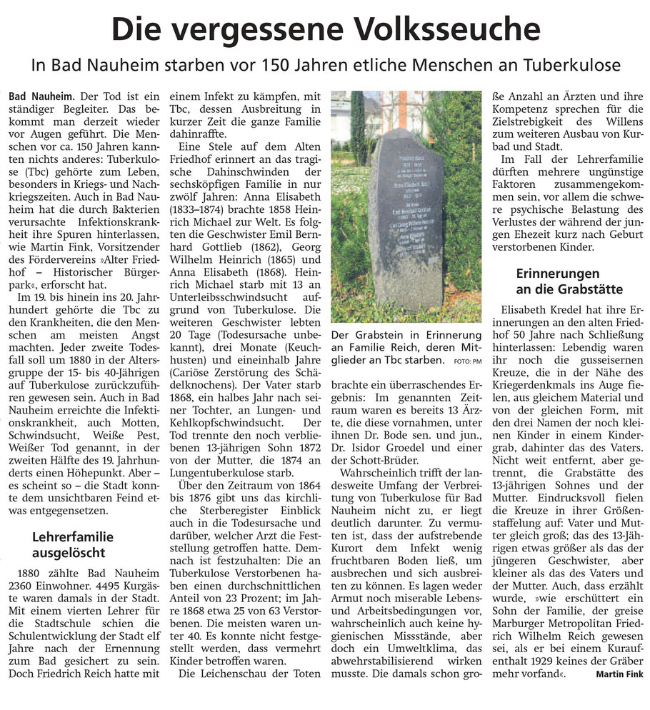 Wetterauer Zeitung vom 18. April 2020