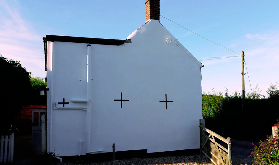 Lime Putty Render and Limewash applied to Gable End