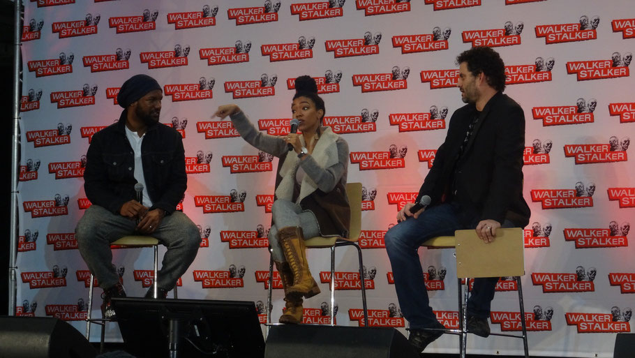 Kenric Green and Sonequa Martin Green at Walker Stalker Con