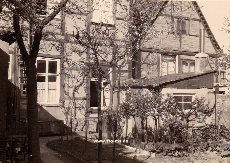 Im Garten des Hauses Hollenbeckerstraße 25, wo der Hof-Fotograf Herold sein Atelier hatte. - Foto Maria Seidel