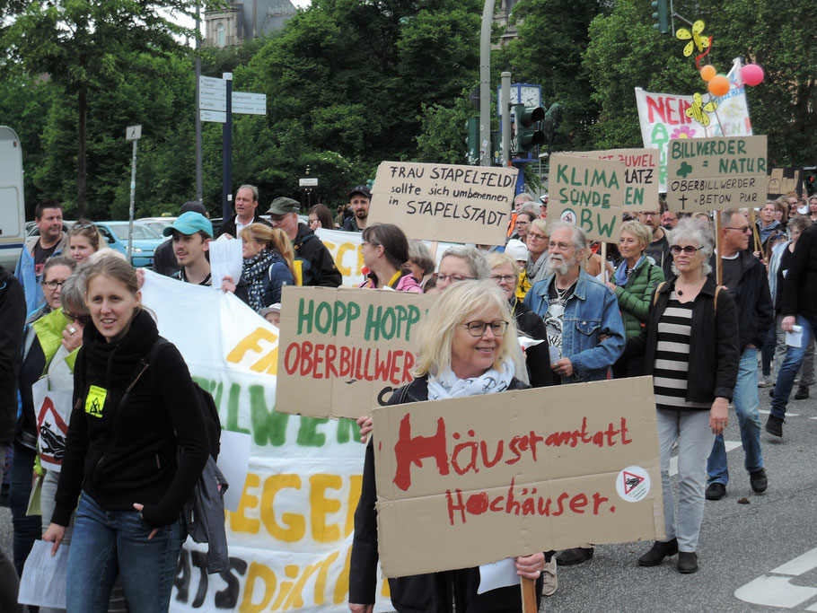 Demonstration Hamburg Bergedorf Billwerder Oberbillwerder