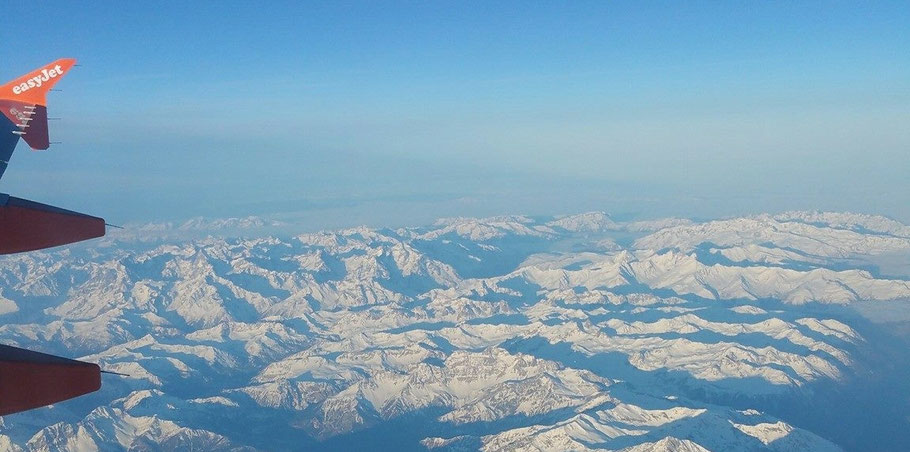 Les alpes Italiennes vu depuis l'avion 