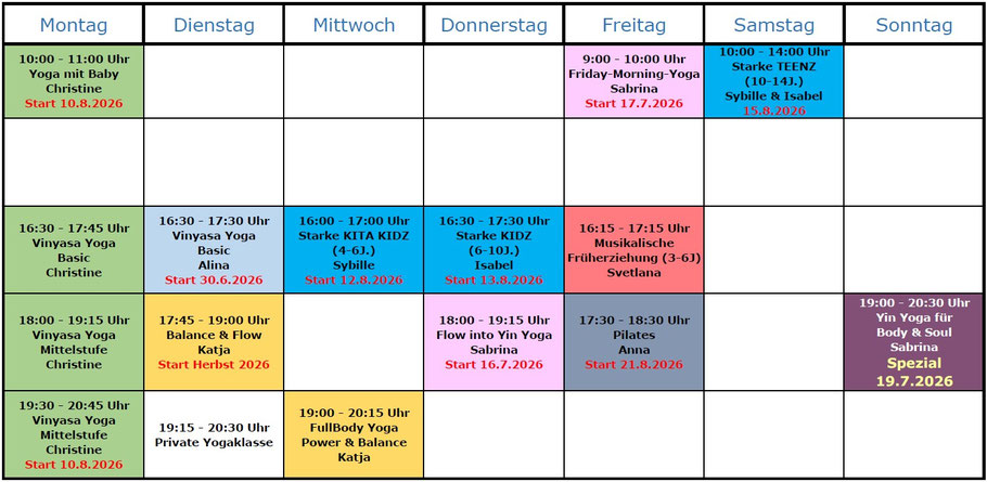 Hormone Kursplan Yoga Wiesbaden Igstadt Pilates Rückenfit Bauchtanz Yin Yoga Yoga Anfänger Fortgeschrittene Musikalische Früherziehung