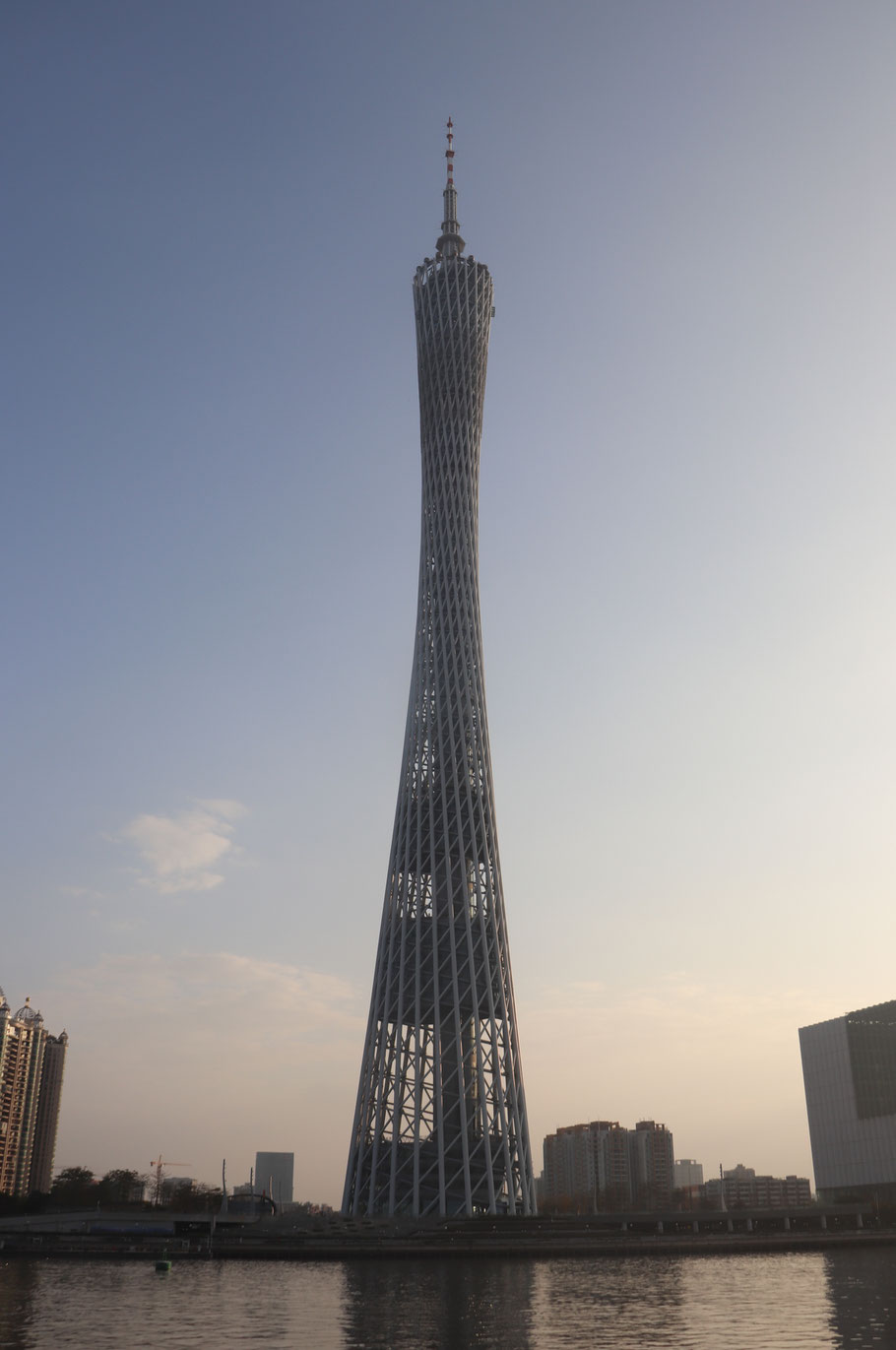 The famous Canton tower which lit up at night. Behind me were swarms of people photograhing a huge, elaborate flower display. It was really, truly lovely