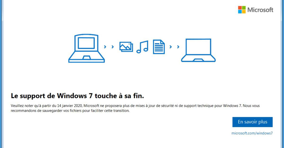 Fin du support Windows 7