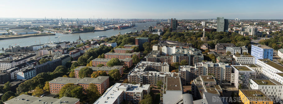 Hamburg, Michel, sankt, michaelis, Aussicht, turm, Panorama, Hafen