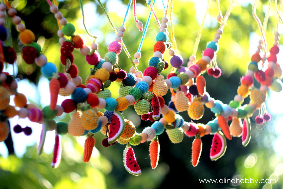 Вязаные слингобусы с фруктами OlinoHobby, фруктовые слингобусы.
