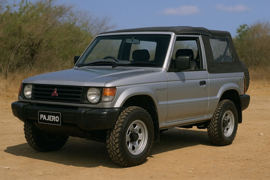 cappotta mitsubishi pajero soft top nera con carrozeria grigio