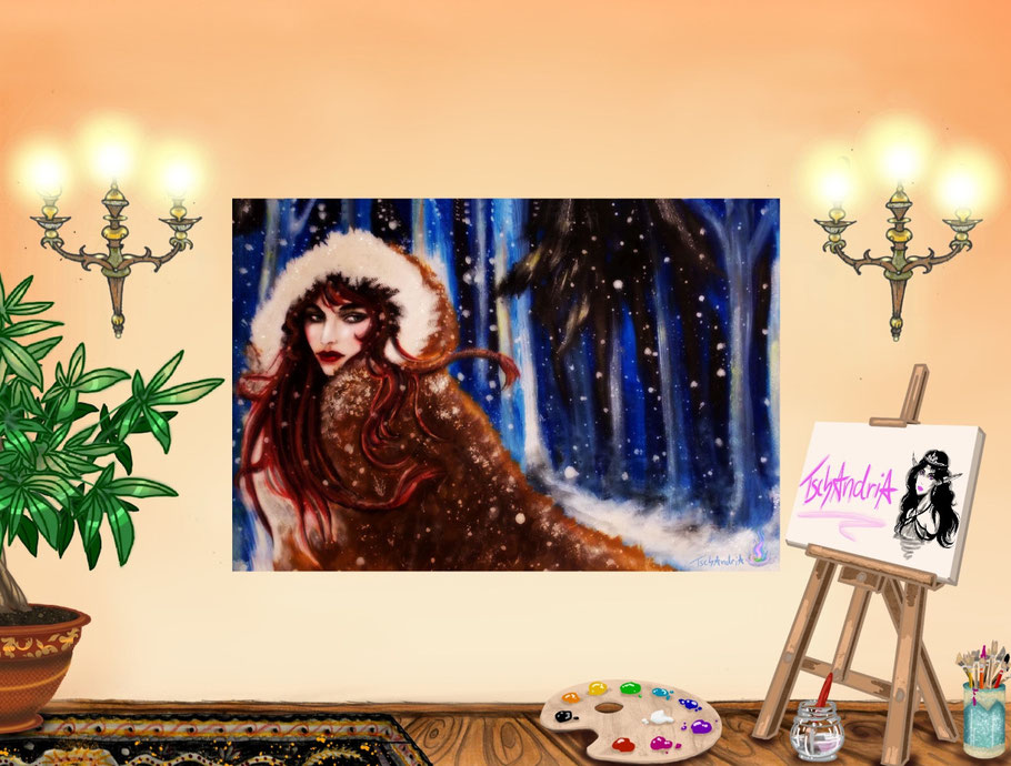 #tschandria #künstlerin #nadinedrexler #traditionalartatelier #traditional #acryl #acrylportrait #fantasy #acrylbild