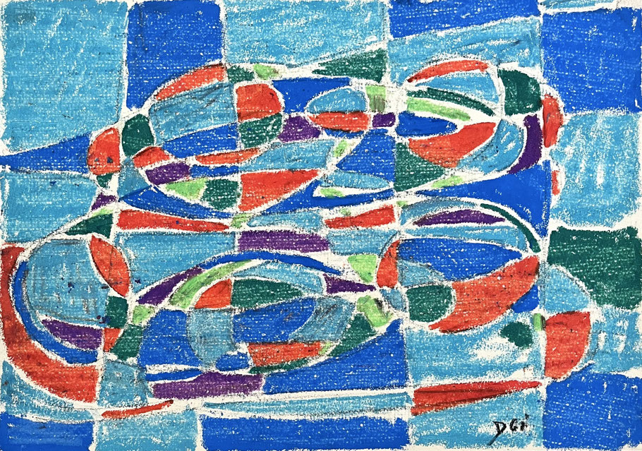 Fenêtre, Ölkreide über Bleistift auf Papier, 1961, Foto: Manuel Schmid, 2026