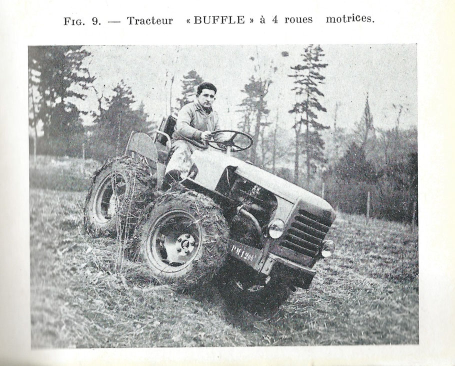 Sur livre "Motoculture et motorisation des travaux agricoles" de J. Delasnerie édition de 1954