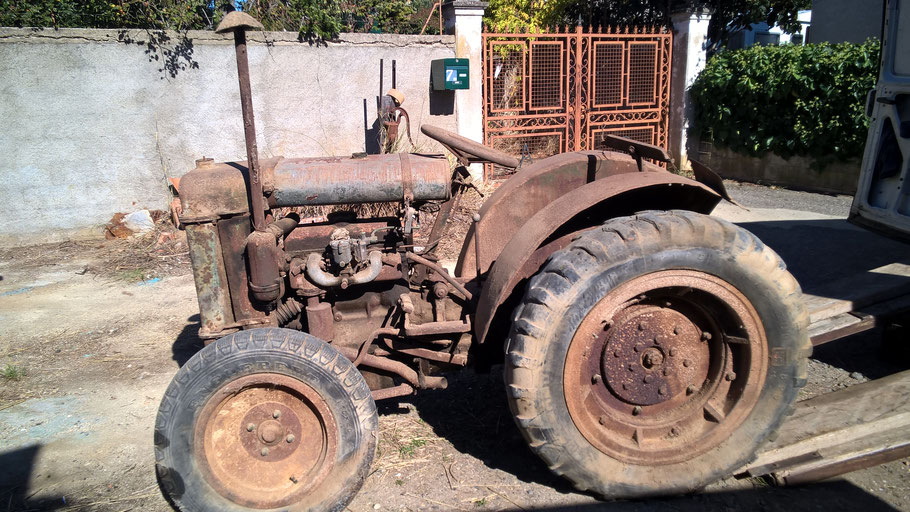 Le tracteur Le Pratique MI de 1939 avant sa restauration 