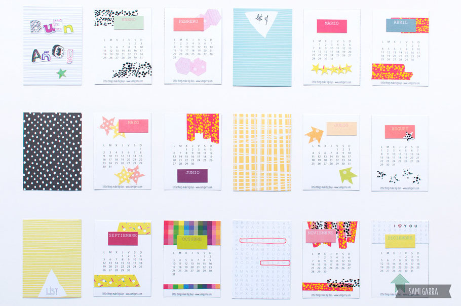 Crafternoon: calendario 2016 "de bolsillo" by Sami Garra