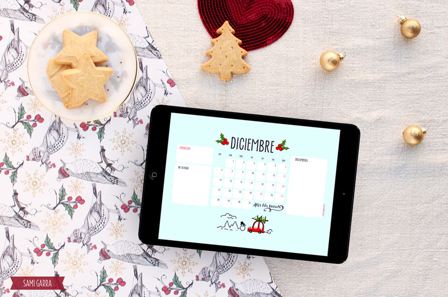 Freebies de calendario: DICIEMBRE by Sami Garra