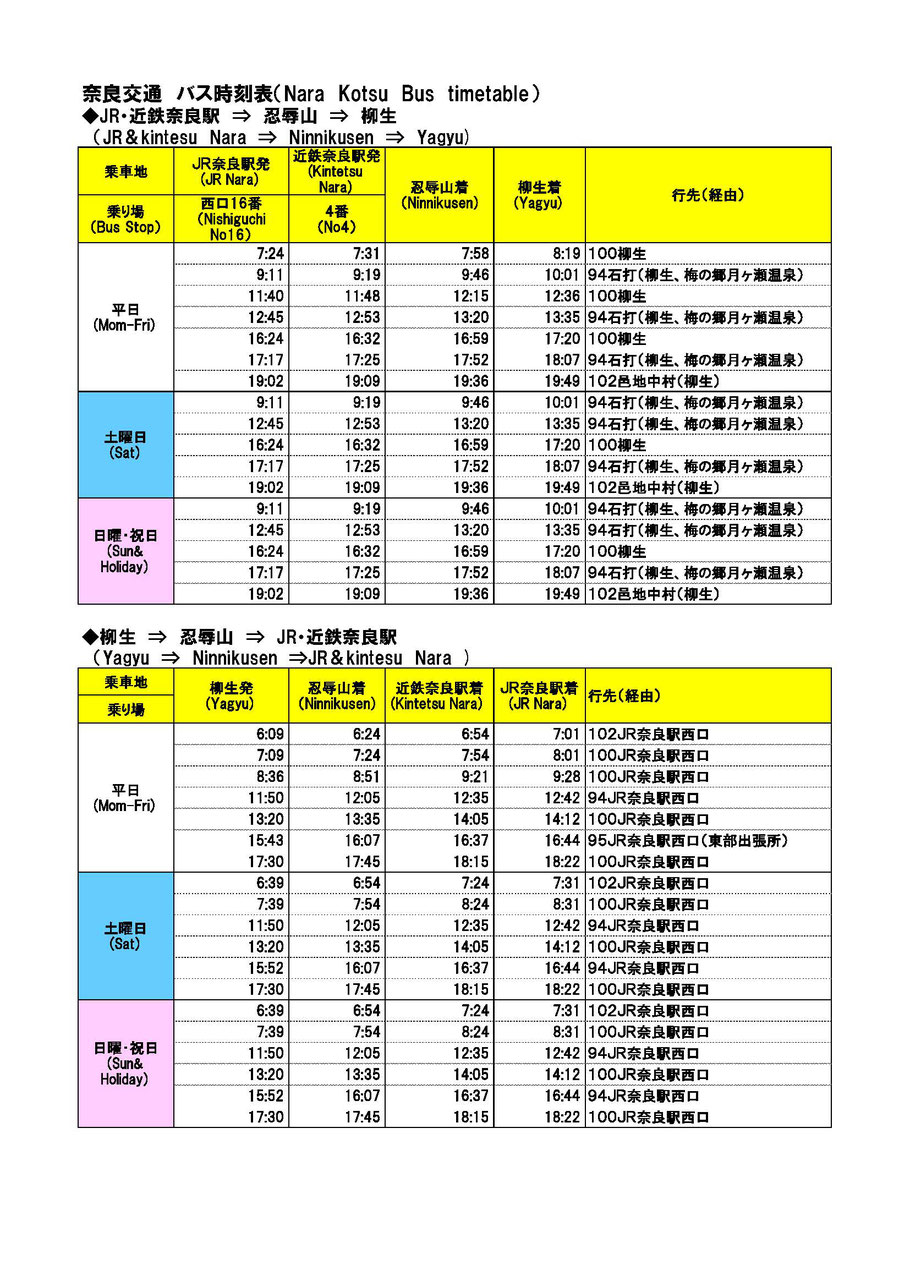 アクセス 柳生観光協会のページ