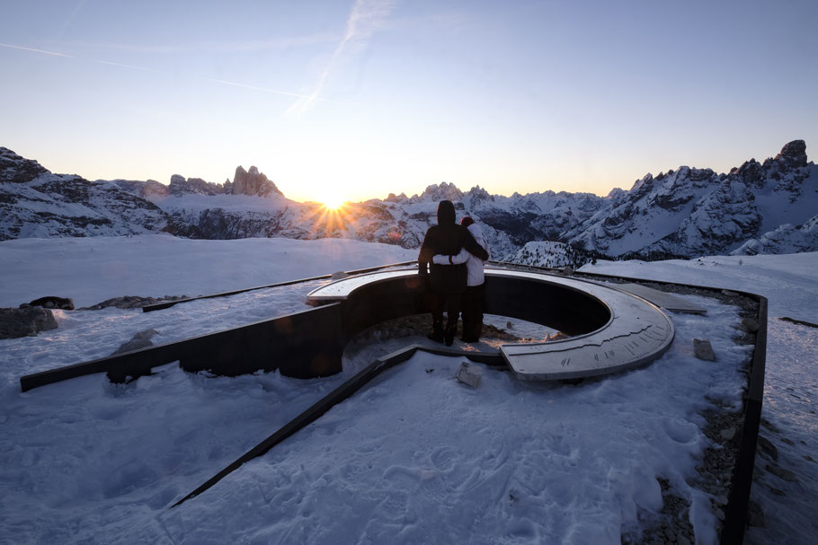 Neujahrs Sonnenaufgang in den Dolomiten