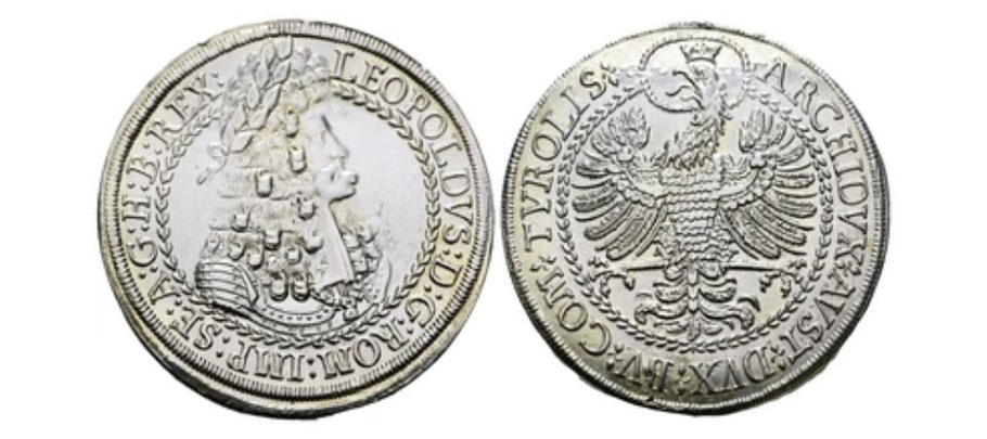 Silber Münzen Ankauf in Potsdam. Leopold 1. 57,24 g.