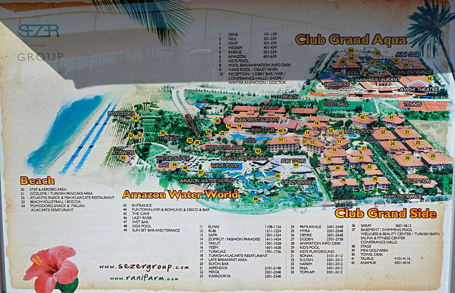 Club Grand Side Hotel Lageplan