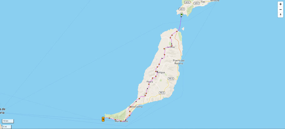 Track des GR131 in Fuerteventura