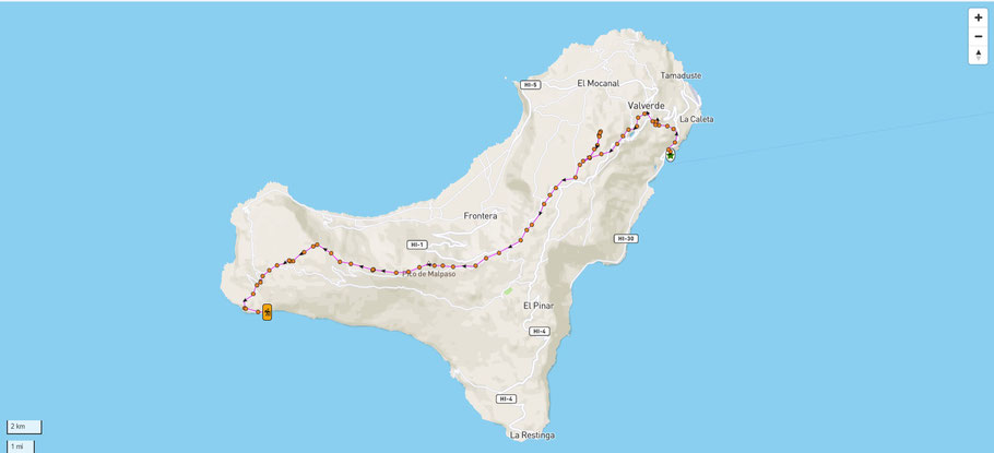 Track des GR131 in El Hierro