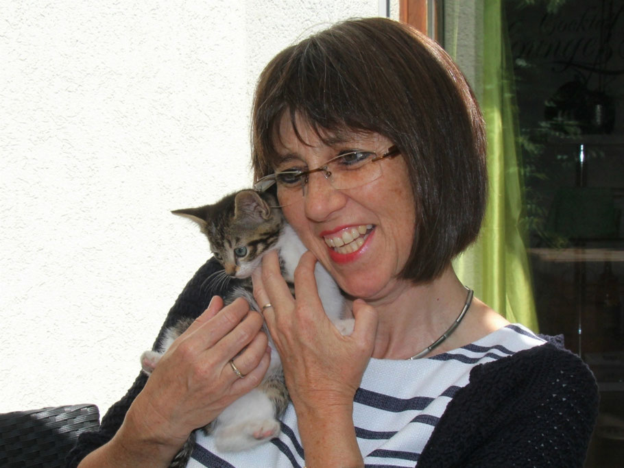 Portrait mit Katze