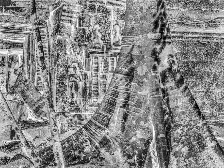 Angor Wat Siem Riep Kambotscha SW-Fotografie grafisch verfremdet