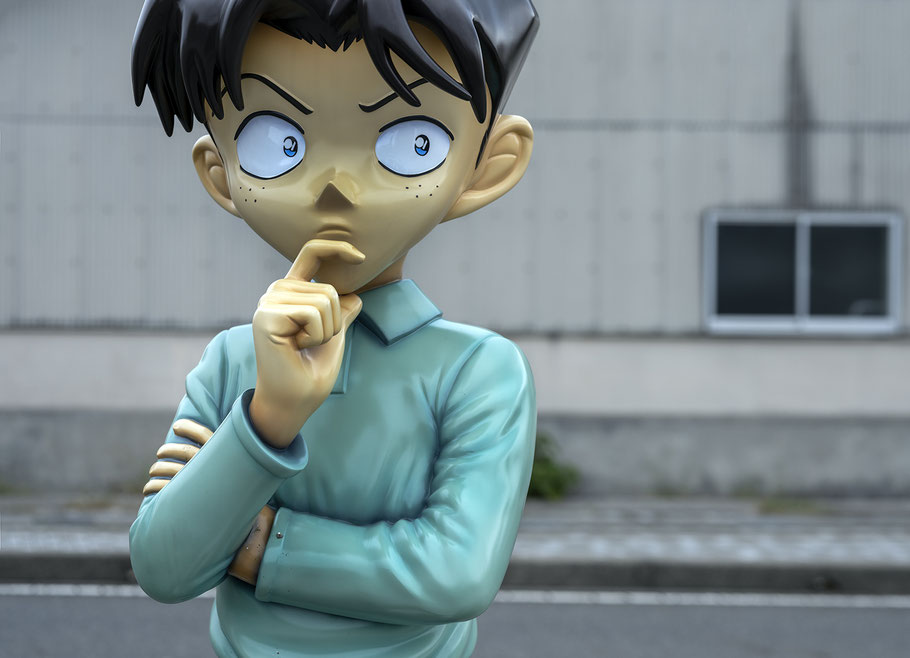 Mangafigur in Hokueil als Farb-Photographie, Japan