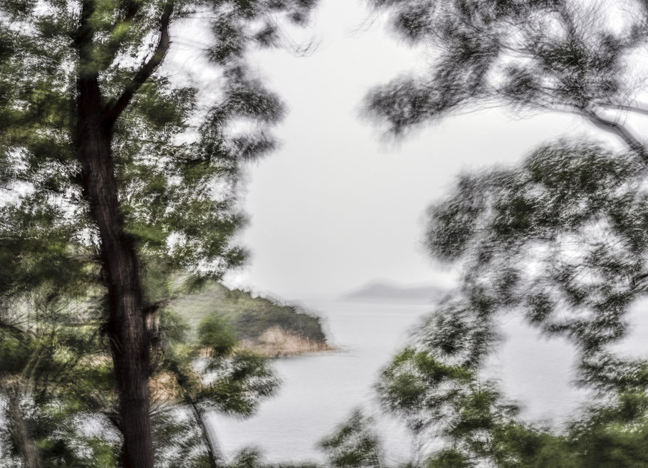 Naturaufnahme auf der Insel Naoshima als Farb-Photographie, Japan